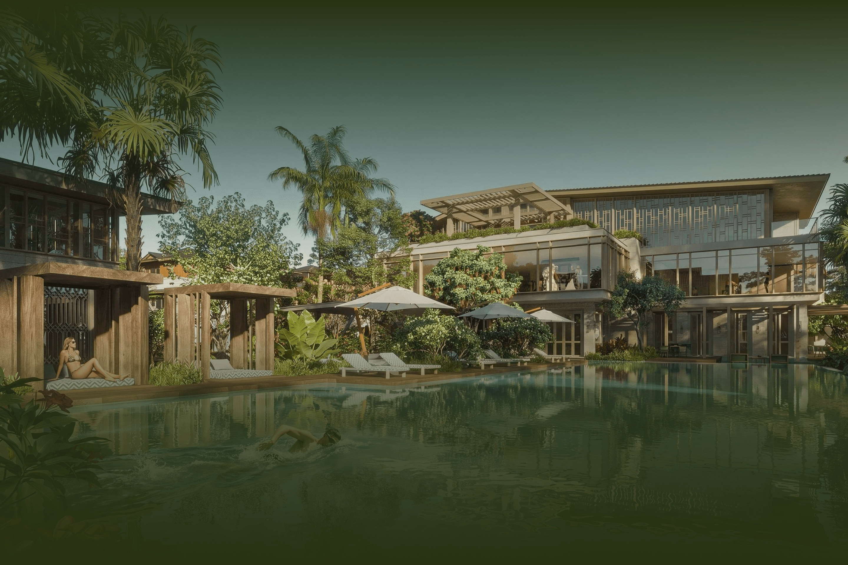 Villa Compound Background